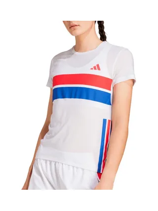 T-shirt de course Blanc Femme Adidas Adizero 1