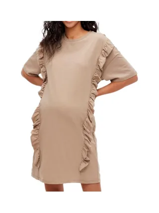 Robe de Grossesse Beige Femme Mamalicious Kaisy Vita 1