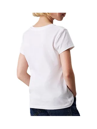 T-Shirt Blanc Fille Calvin Klein Jeans Script 2