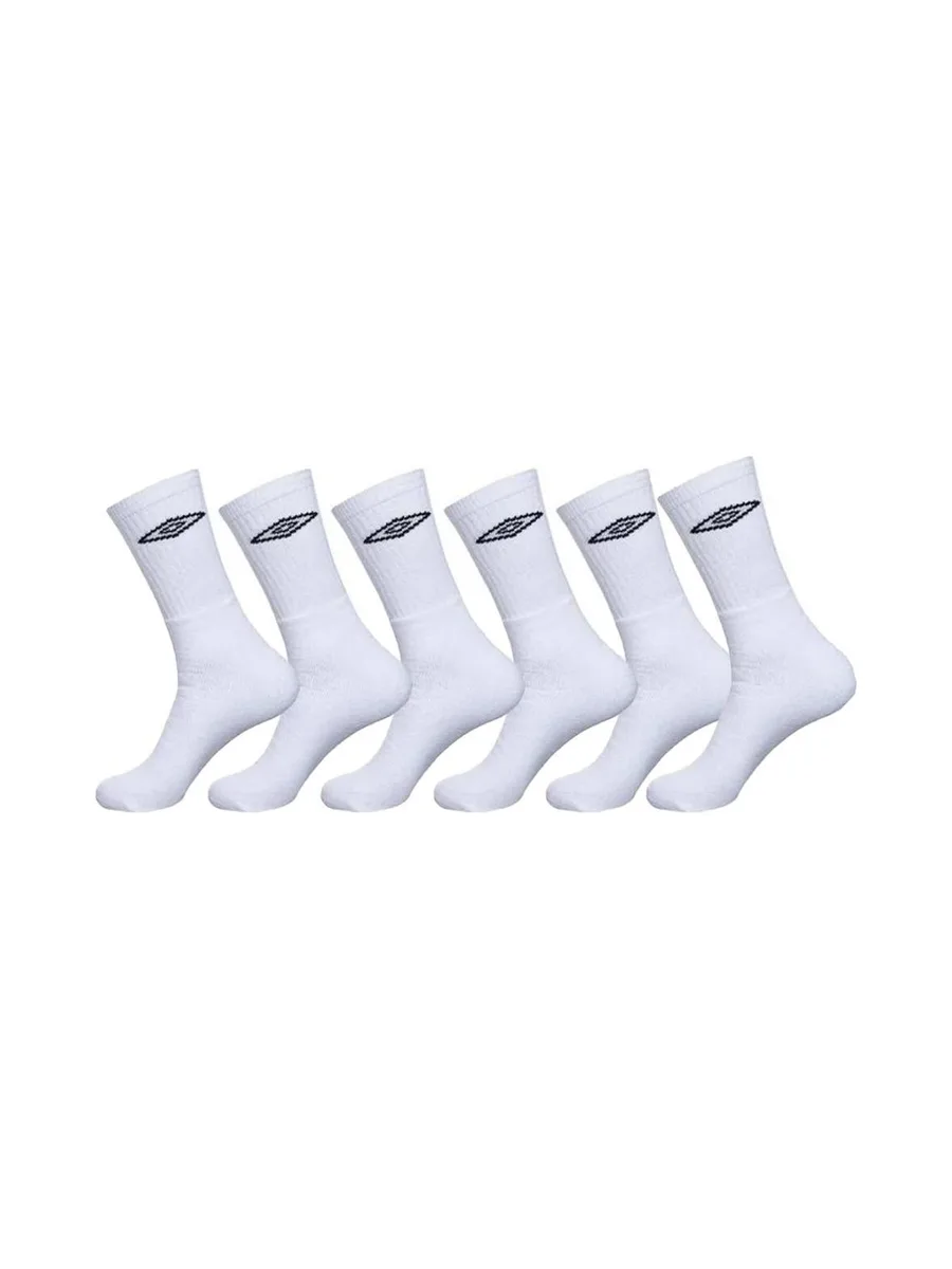 x6 Paires Chaussettes Blanc Homme Umbro Tennis 2