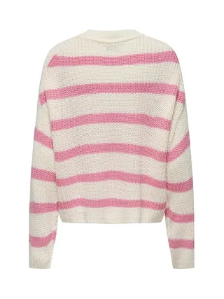 Pull Ecru/Rose Femme JDY Stripe Pullover 2