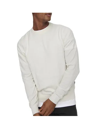 Pull Beige Homme Only & Sons Knit 1
