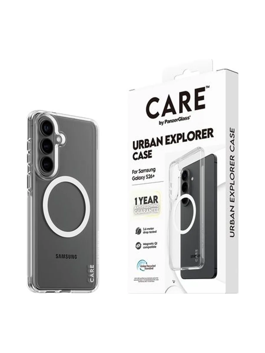PG CARE Samsung S26+Urban clear/white Qi 6