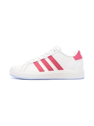 Baskets Blanches/Roses Fille Adidas Grand Court 2.00 1