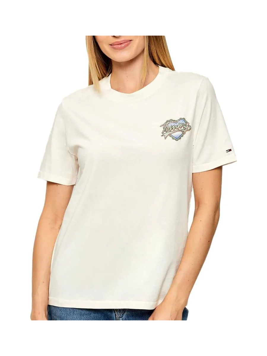 T-Shirt Beige Femme Tommy Hilfiger DW0DW21524 1