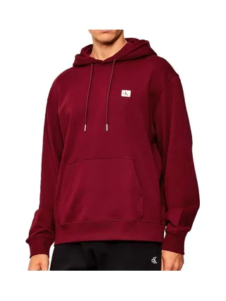 Sweat à Capuche Bordeaux Homme Calvin Klein Jeans 350terry Micro Badge 1