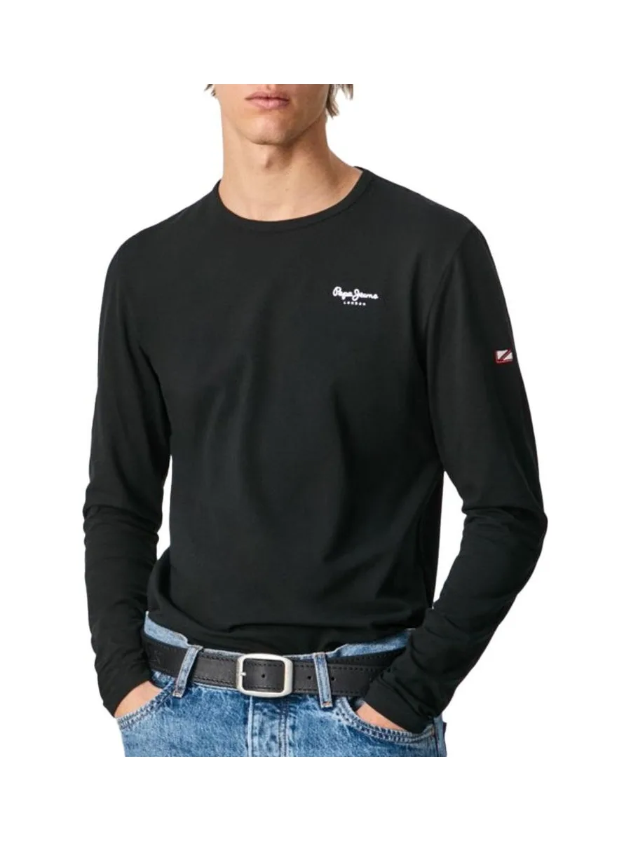 T-Shirt Manches Longues Noir Homme Pepe jeans Original Basic 2 2