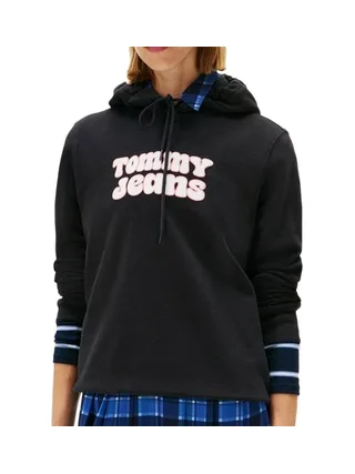 Sweat Noir Femme Tommy Hilfiger Logo 2 1