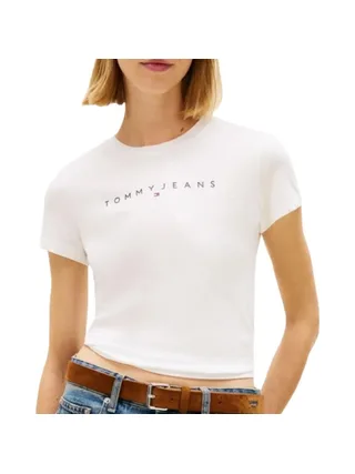 T-shirt Blanc Femme Tommy Hilfiger Linearp 1