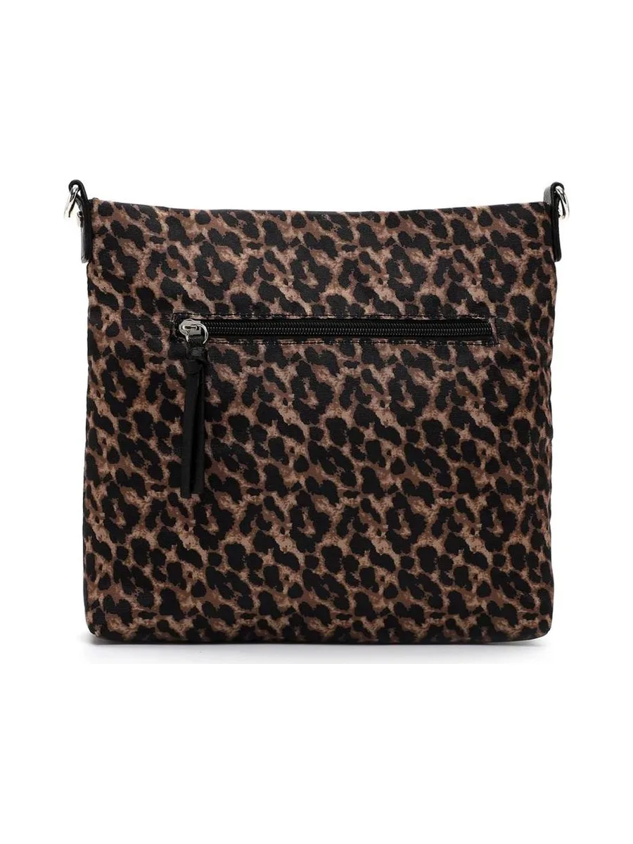 Sac à Bandoulière Noir/Léopard Femme Tamaris 3
