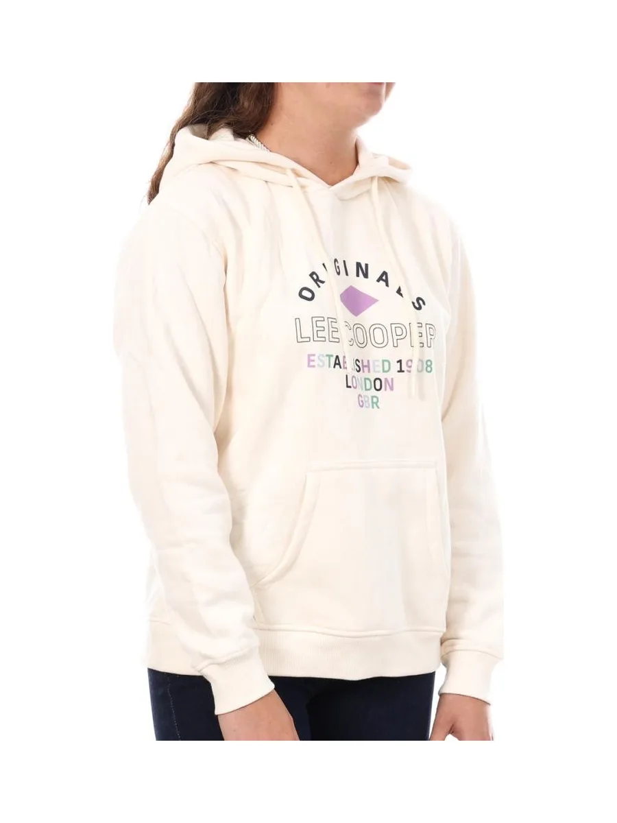 Sweat à Capuche Ecru Femme Lee Cooper Octavi 2