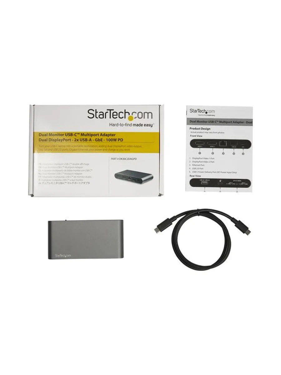 USB C Multiport Adapter Dual DP-PD 5