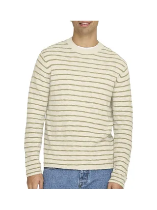 Pull Crème/Beige Homme Only & Sons Danny 1