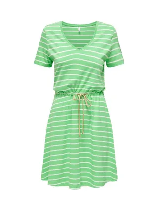Robe à Rayure Vert Femme ONLY 15320317 1