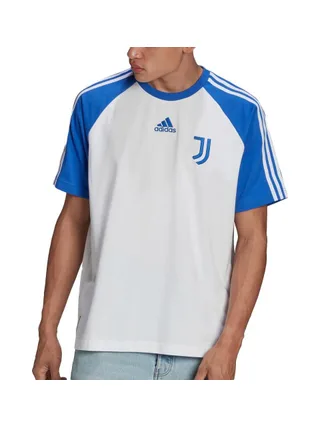 Juventus T-shirt Blanc/Bleu Homme Adidas 1