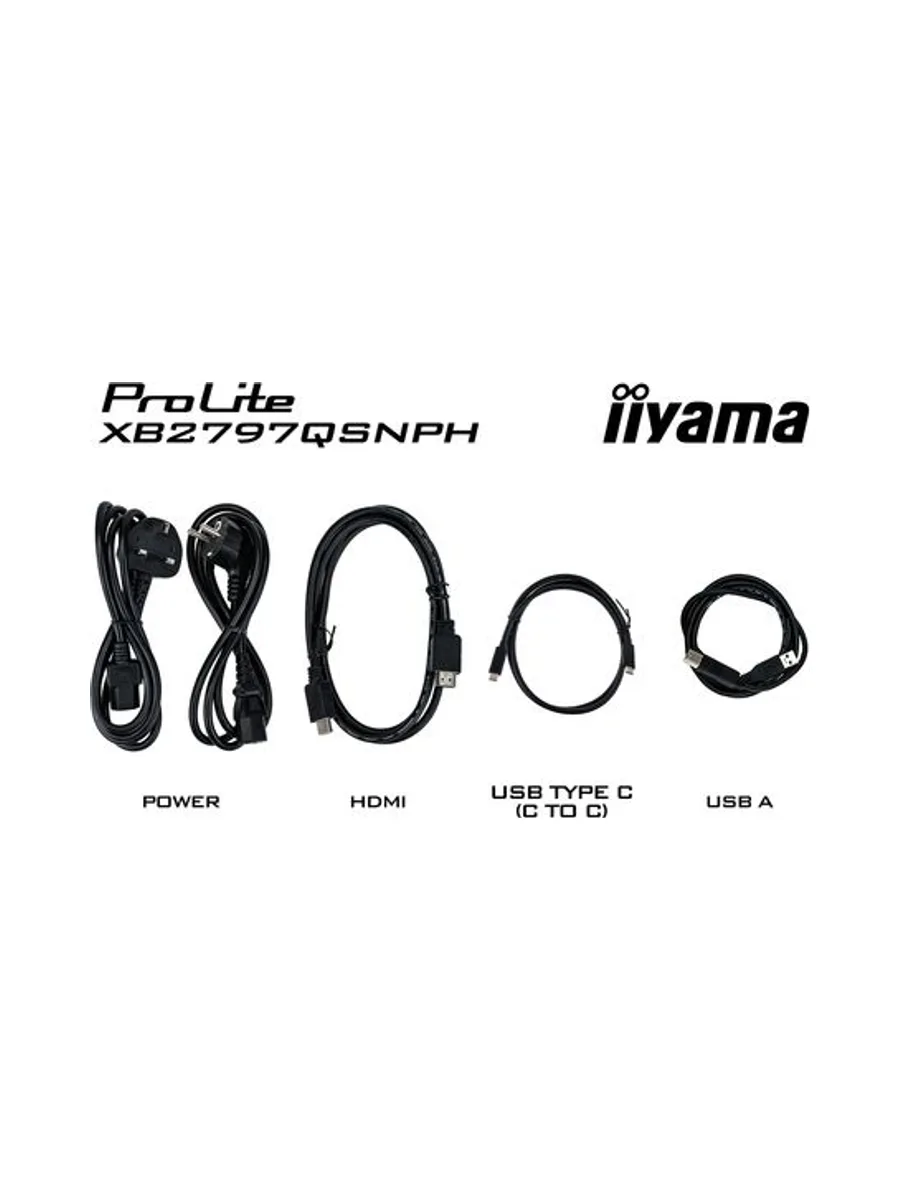 iiyama ProLite XB2797QSNPH-B1 27IN IPS LCD 4MS 2560X1440 350CD/M2 HDMI/DP/USB 2 computer monitor 26