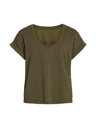 T-Shirt Vert Femme Vila Luxi 1