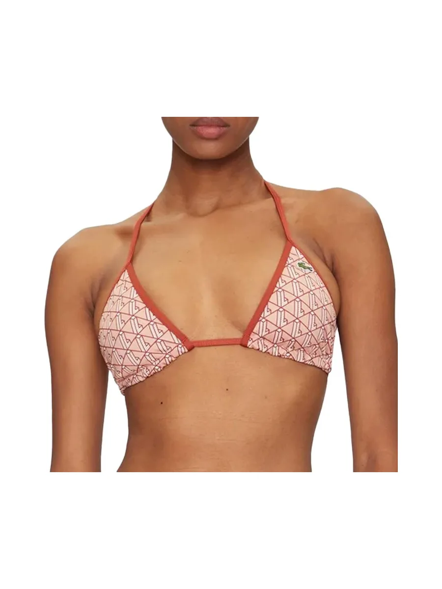 Haut de Bikini Terracotta Femme Lacoste Printed Jeresey 1