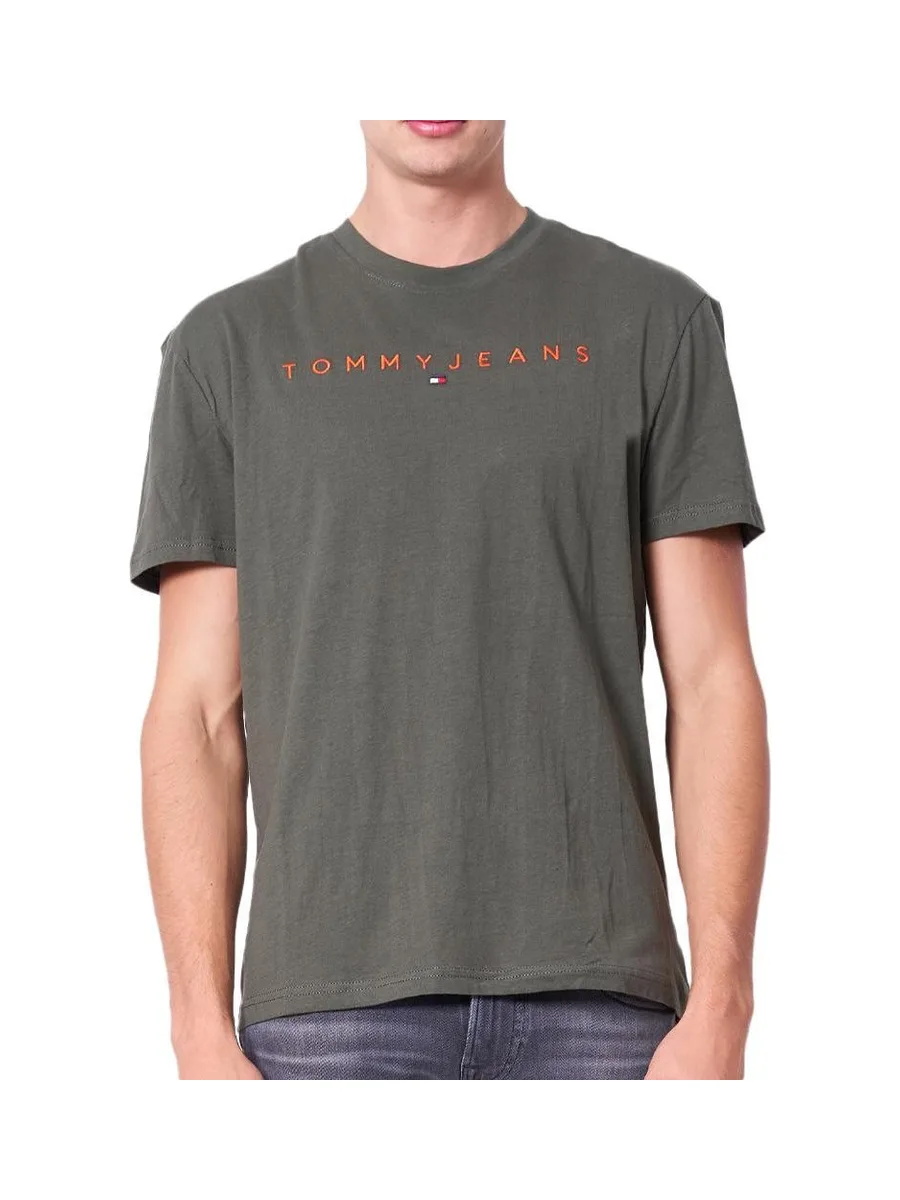 T-Shirt Kaki Homme Tommy Hilfiger Reg Linear 2