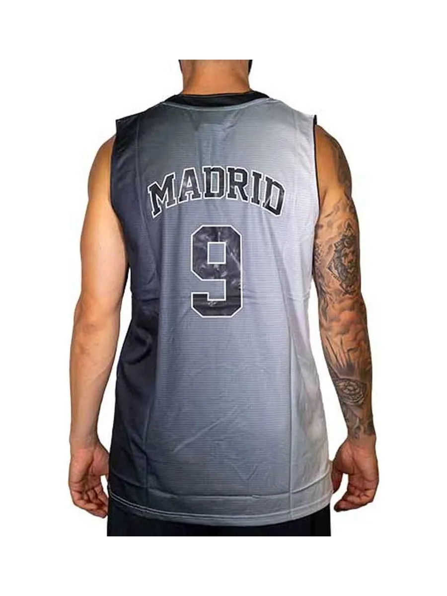 Madrid 9 Maillot de basketball Gris Homme Sport Zone 3