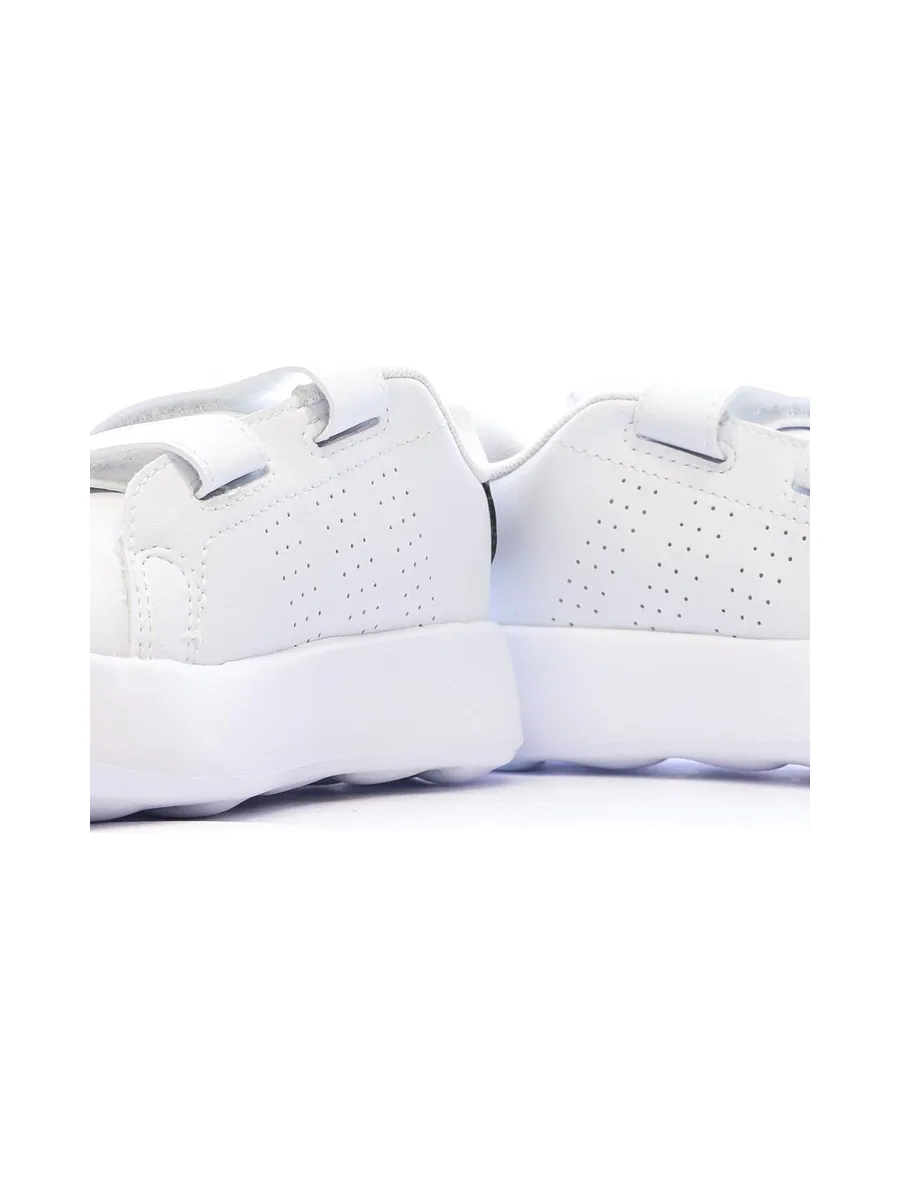 Baskets Blanches/Noir Garçon/Fille bébé Adidas Advantage 8