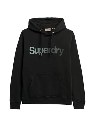 Sweat à Capuche Noir Femme Superdry Tonal Core 1