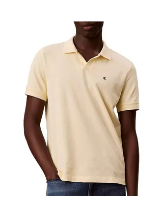 Polo Jaune Homme Calvin Klein Jeans Ss Monogram Pique 1