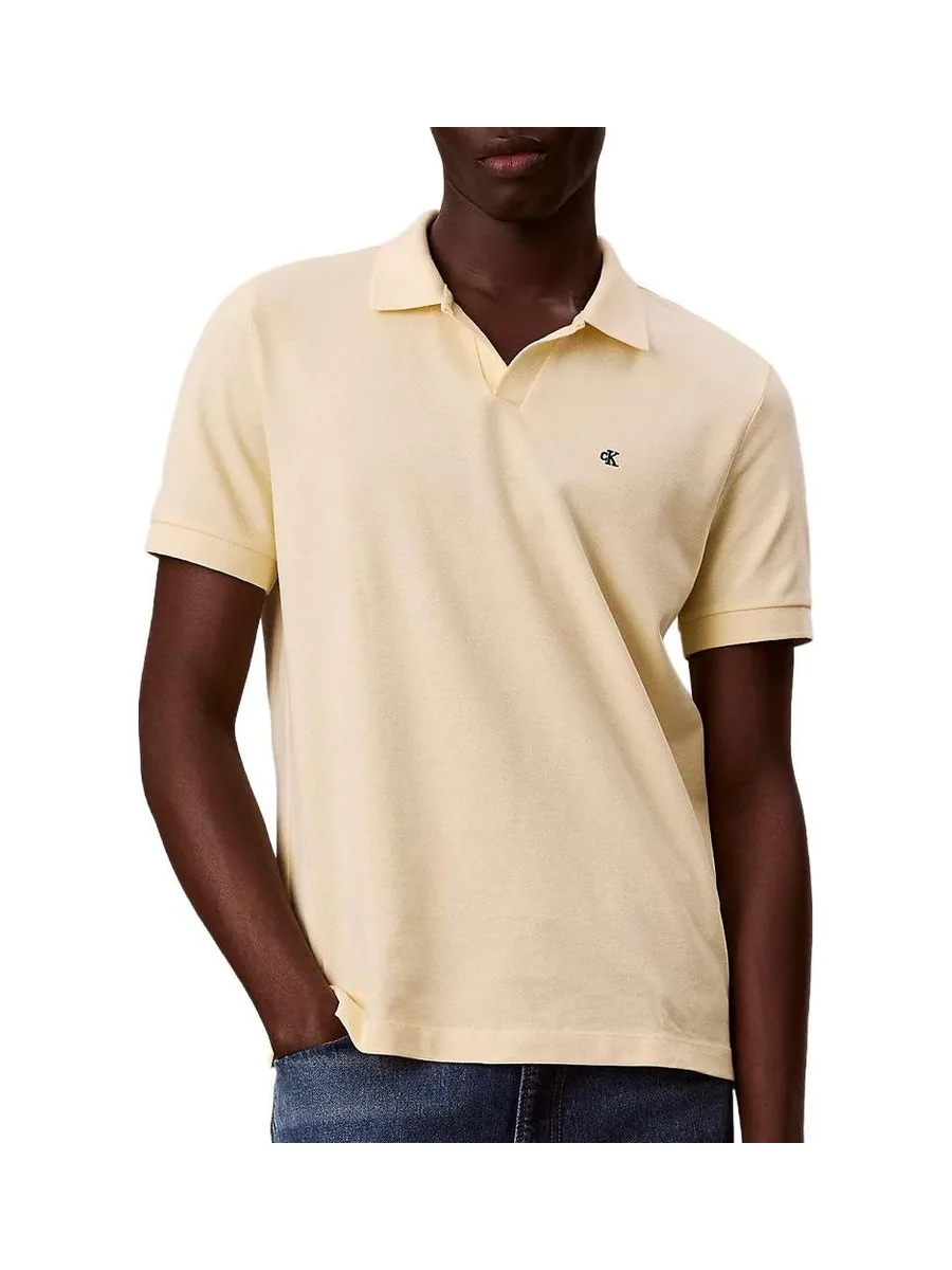 Polo Jaune Homme Calvin Klein Jeans Ss Monogram Pique 2