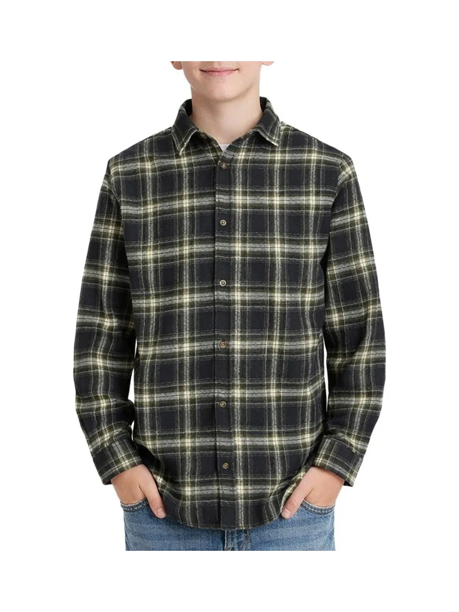 Chemise Noire à Carreaux Garçon Jack & Jones Shua 2