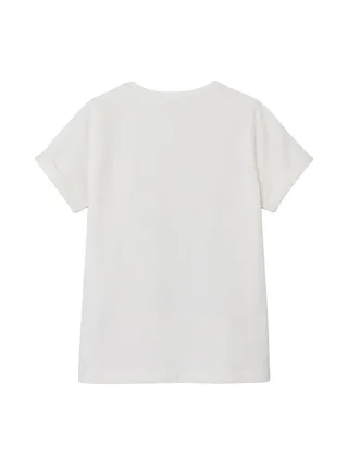 T-shirt Blanc Fille Name it Jax Wednesday 3
