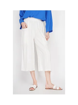 Pantacourt large taille haute avec poches devant 3