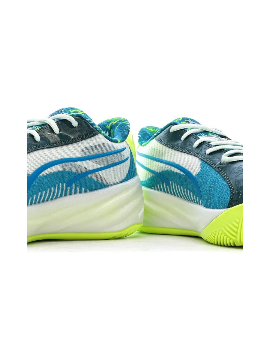 Chaussures de basketball Bleu/Verte Homme Puma All-pro Nitro 7