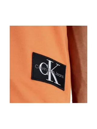 T-shirt Orange Homme Calvin Klein Jeans Badge Turn Up 3