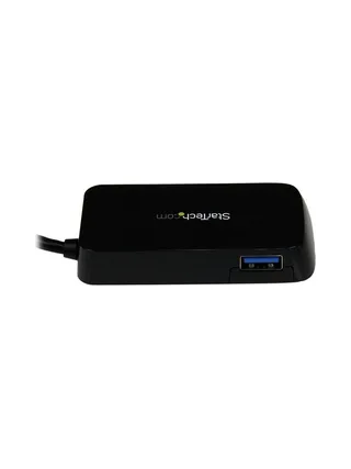Portable 4 Port Mini USB 3.0 Hub - Black 3
