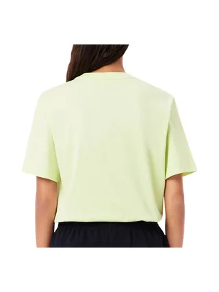 T-shirt Vert Fluo Femme Lacoste TF7215 2