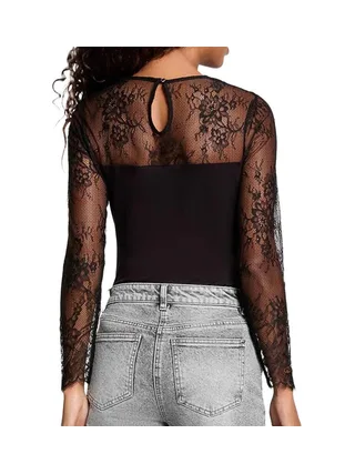 T-Shirt Manches Longues Noir Femme Morgan TYA 2