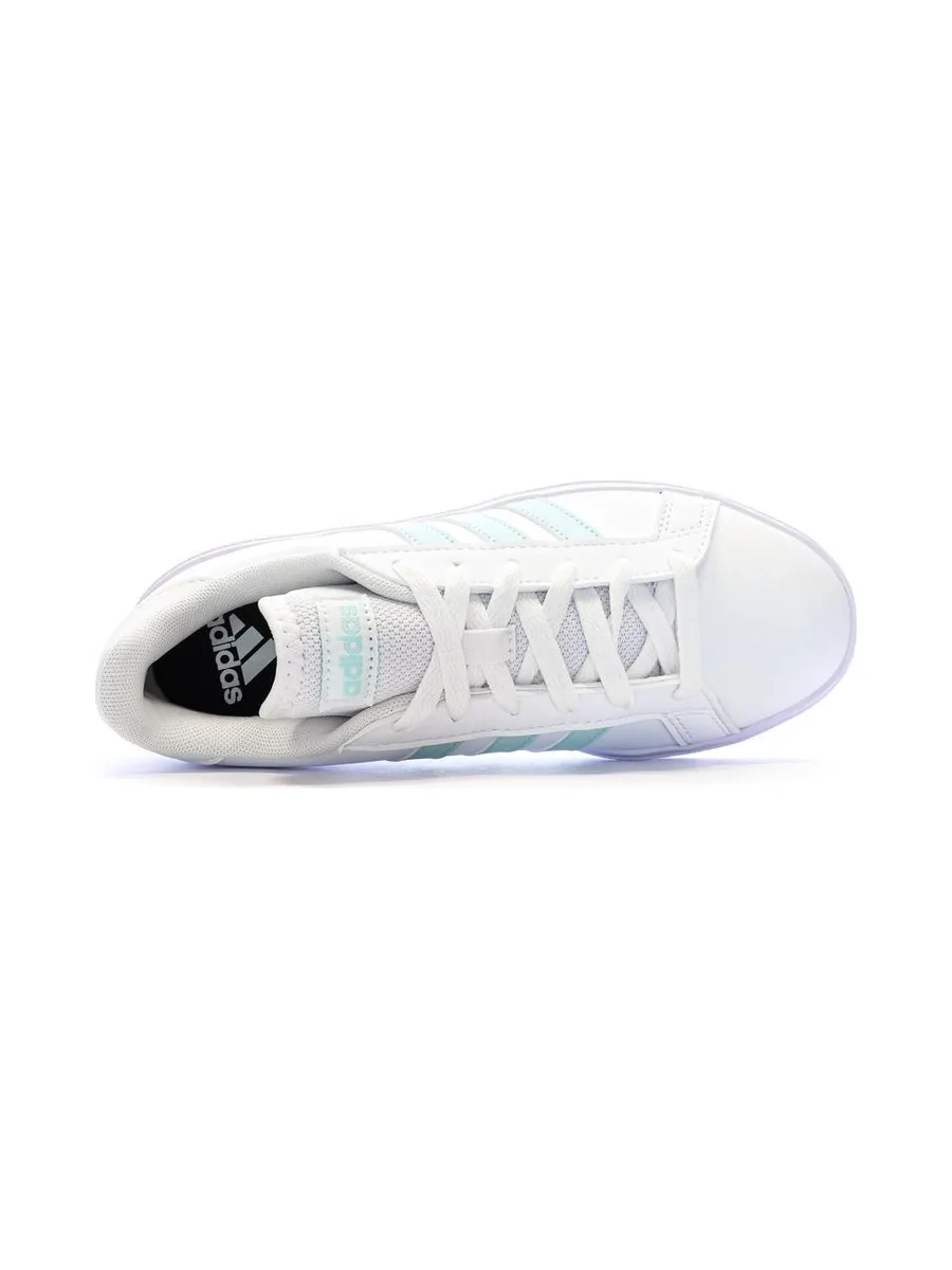 Baskets Blanches/Turquoises Femme Adidas Grand Court Base 2.0 5