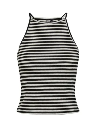 Top Noir/Blanc Femme Pieces Pcostina Strap 1