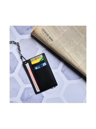JOCE - Porte-cartes vertical à poche en liège - Naturel 2