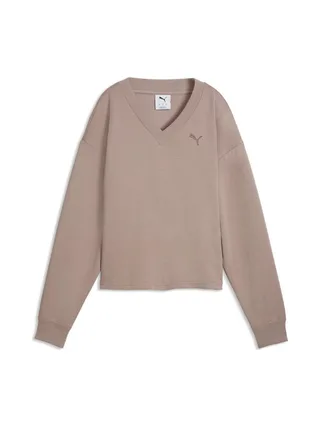 Sweat Taupe Femme Puma Essential Elevated 1