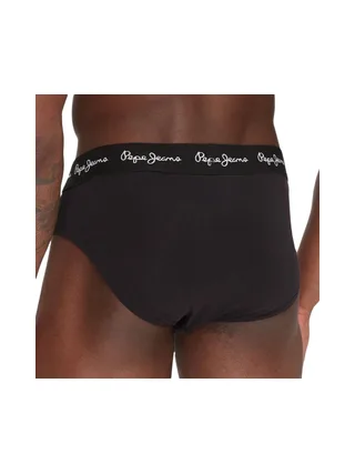 x3 Slips Noir Homme Pepe Jeans PMU 3