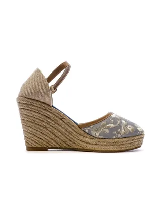 Sandales Compensées Bleu/Fleurs Femme Beppi 2