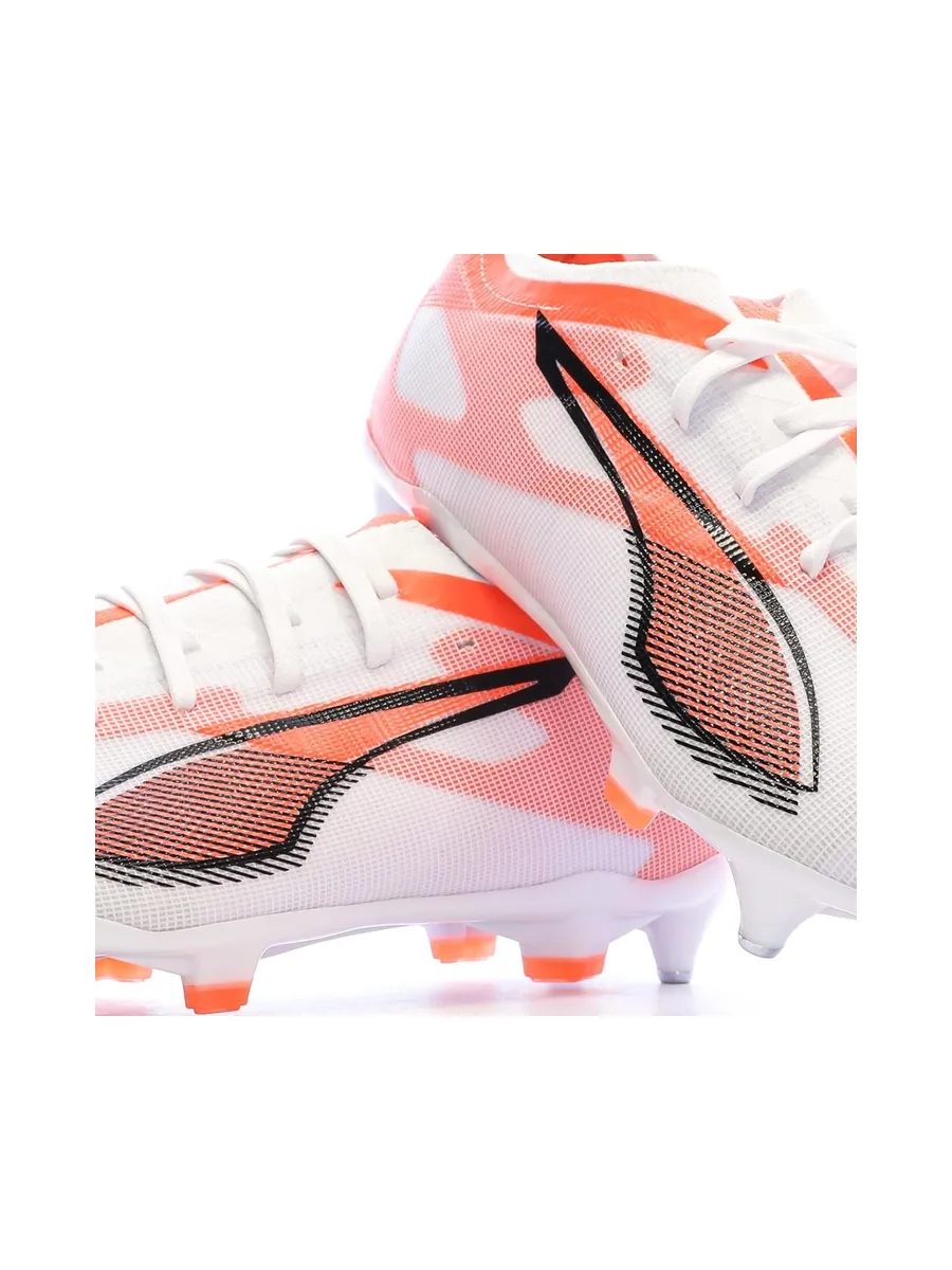 Chaussures de football Blanches/Oranges Homme Puma Ultra 5 Matchs 8