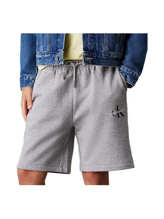 Short Gris Garçon Calvin Klein Jeans Monogram Relaxed 1
