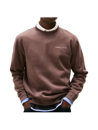 Sweat Marron Homme Tommy Hilfiger Linear Crew 1