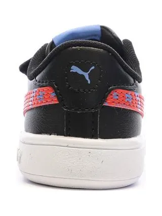 Baskets Noires/Rouges Garçon Puma Smash 3.0 3
