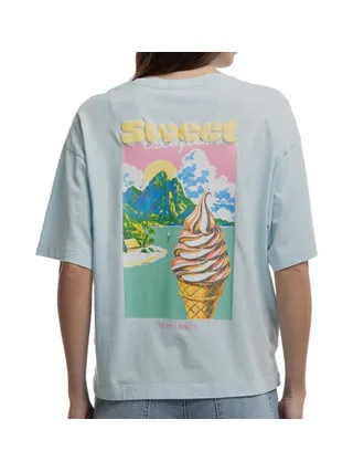T-shirt Bleu Femme Teddy Smith Icy 2
