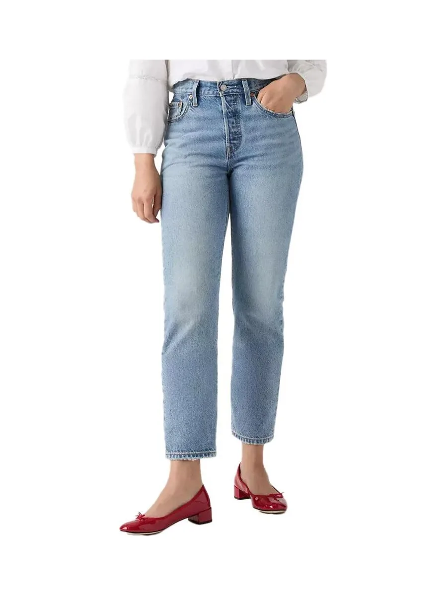 Jean Bleu délavé Femme Levi's Cropped Lightweight Med Indig 2