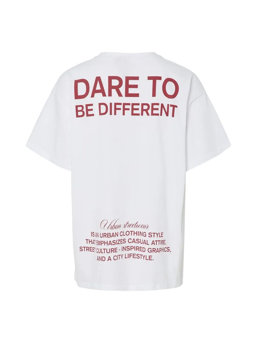 T-shirt Blanc Femme Pieces Fonda 3