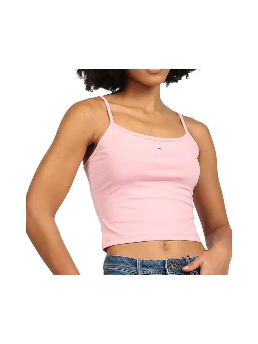 x 2 Débardeurs Blanc/Rose Femme Tommy Hilfiger Essential 3